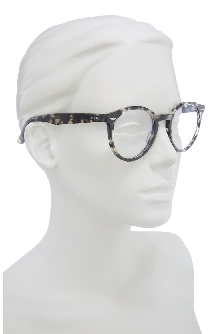 51mm Round Optical Glasses, Alternate, color, GREY HAVANA