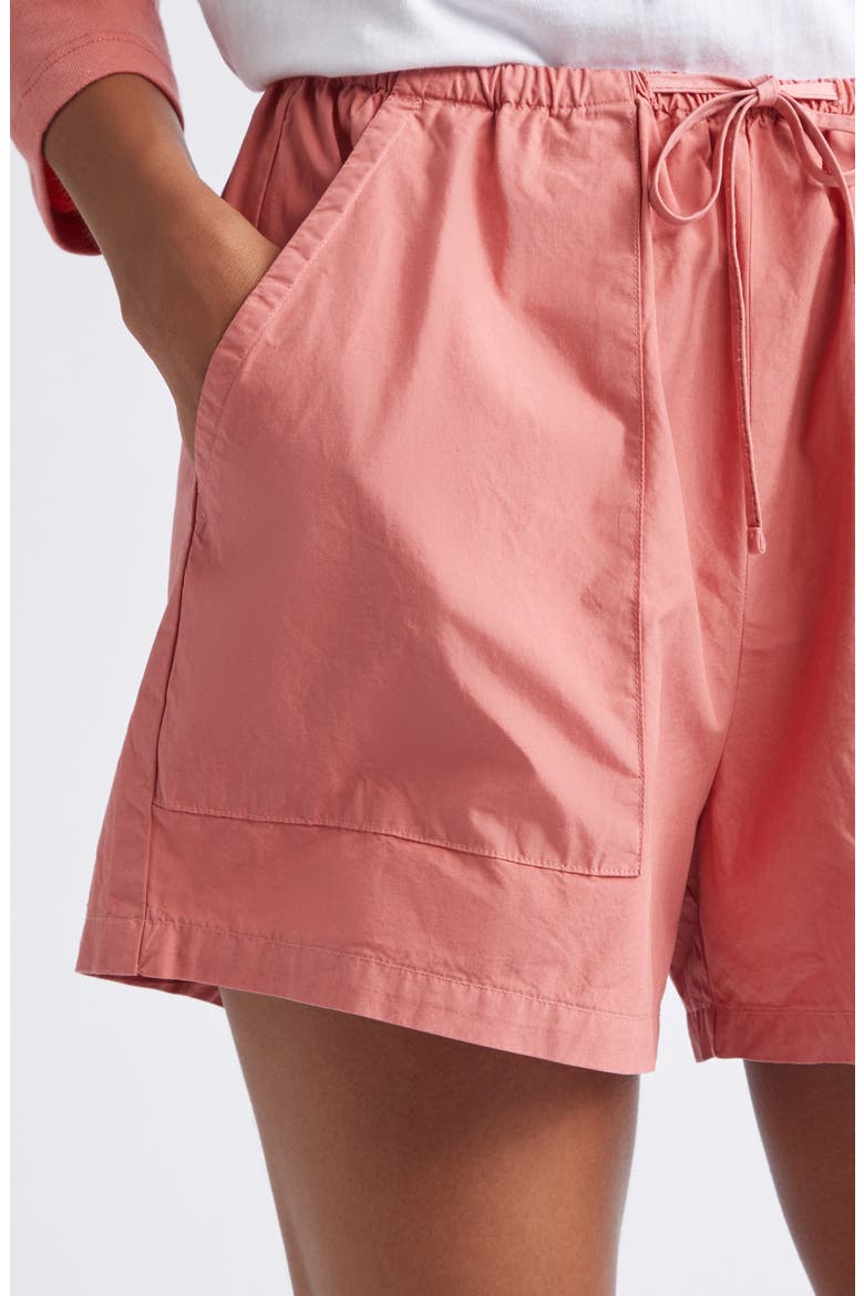 Kyoto Patch Pocket Cotton Drawstring Shorts, Alternate, color, CARNATION