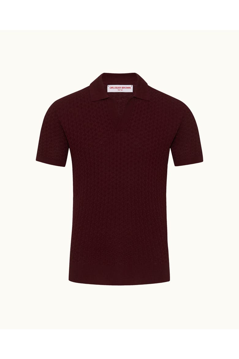 Horton Tailored-Fit Polo Shirt, Alternate, color, Damson