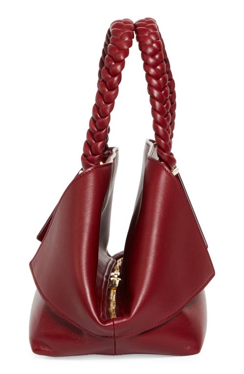 Ferragamo The Scarf Leather Top Handle Bag In Borgogna