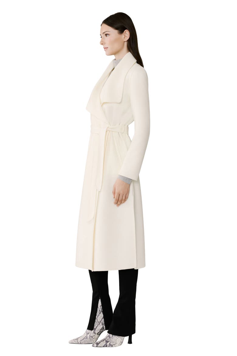 Britta Cascade Collar Wool Blend Coat, Alternate, color, POWDER