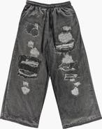 THE CELECT XTRA WIDE PRINTED DENIM PANT