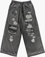 THE CELECT XTRA WIDE PRINTED DENIM PANT