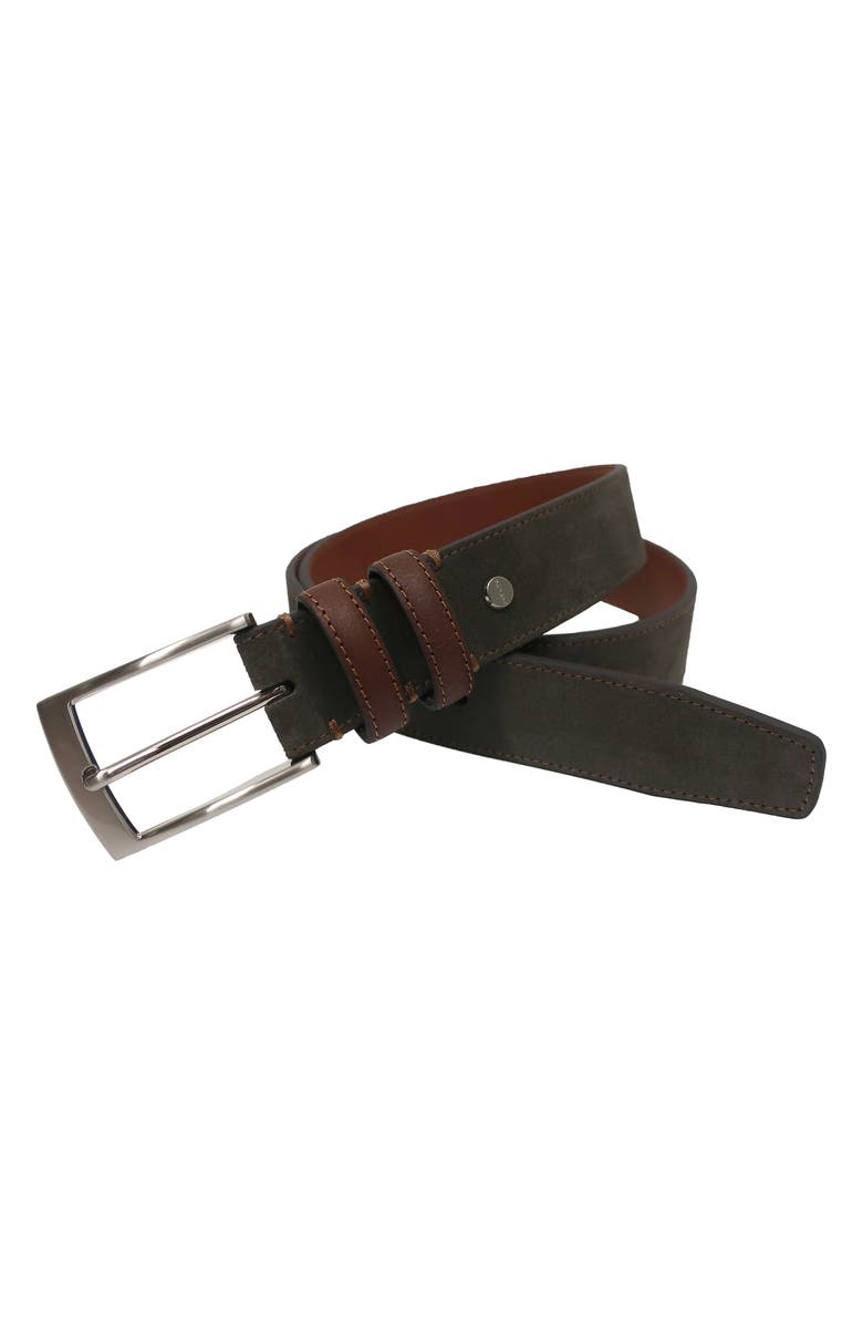 BOCONI Suede Belt, Alternate, color, Brown