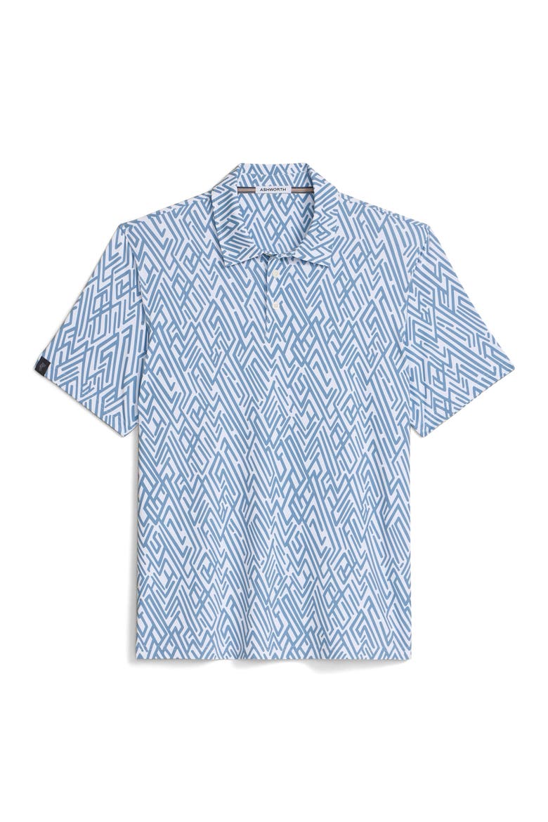 Abstract Geo Polo, Main, color, Denim