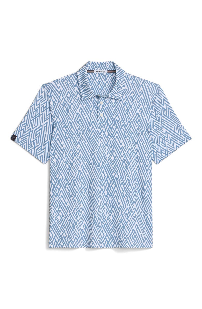 ASHWORTH GOLF Abstract Geo Polo, Main, color, Denim