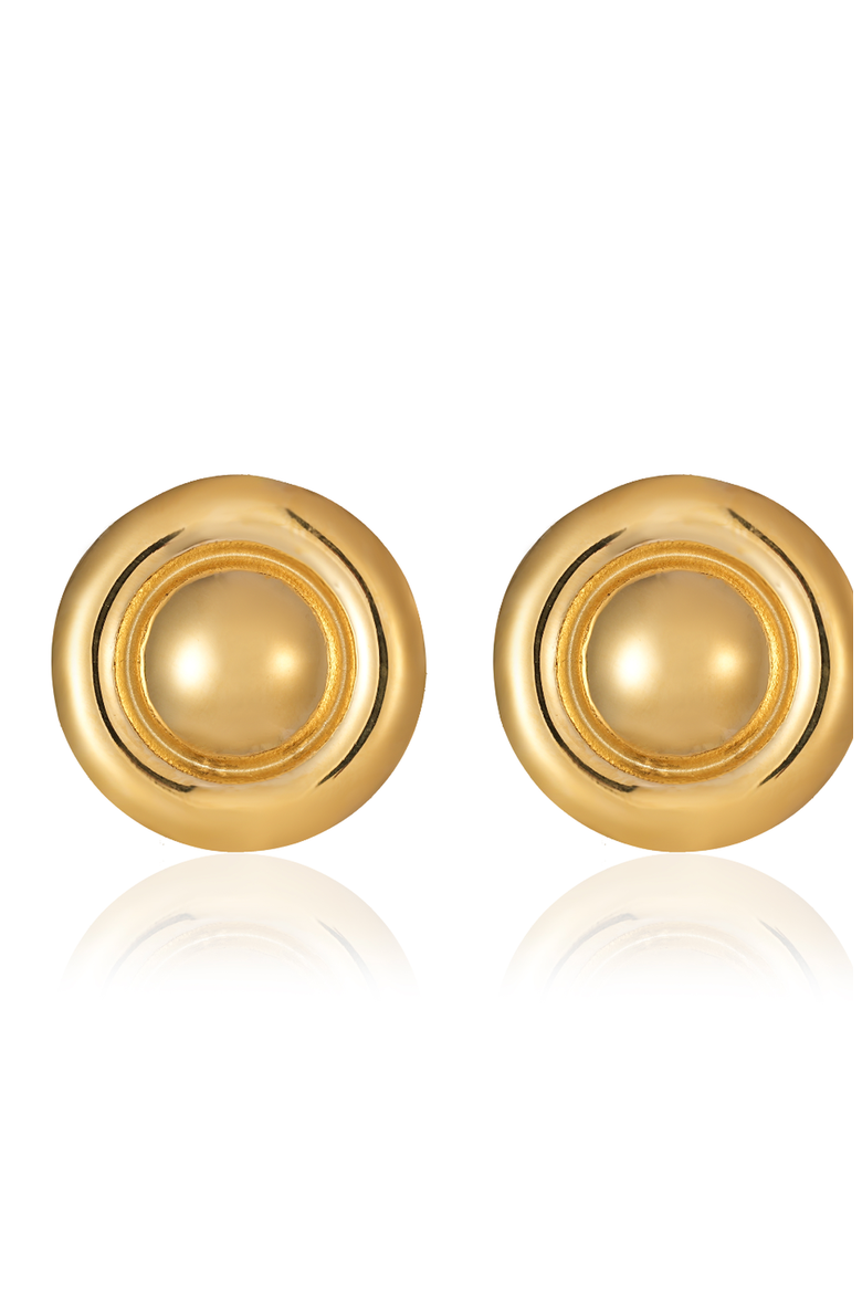 House Gold Earrings, Main, color, Gold