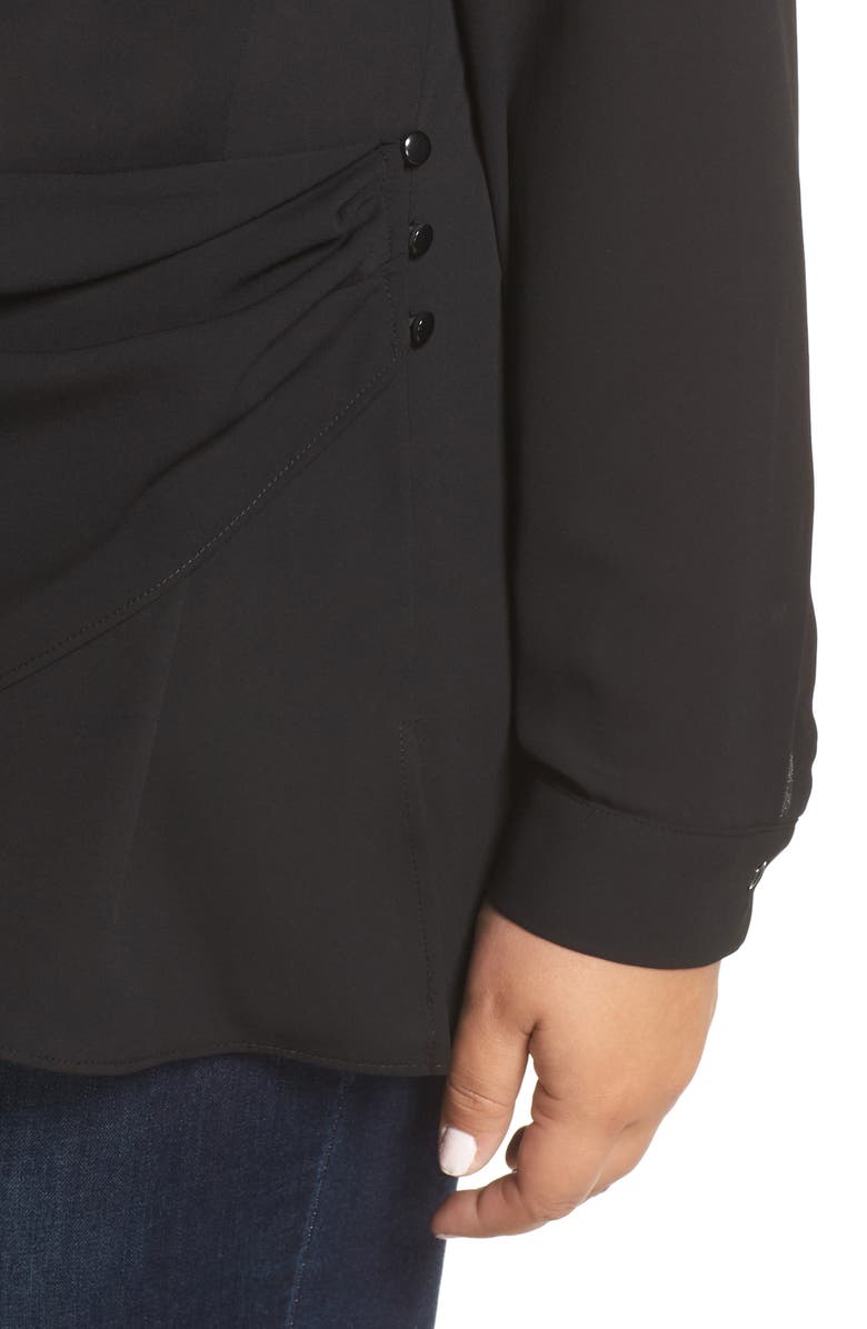 &.Layered Draped Wrap Top, Alternate, color, 