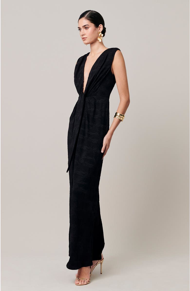 SAVEL Gisella Maxi Dress, Alternate, color, Black Palms