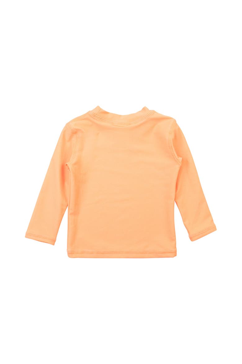 Boys UPF50+ Sun Protected Long Sleeve Rash Guard, Alternate, color, Neon Orange