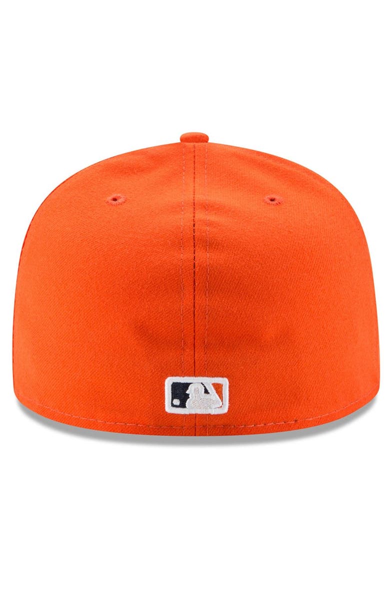 New Era Men's New Era Orange/Navy Houston Astros 2022 World Series Side Patch 59FIFTY Fitted Hat, Alternate, color,