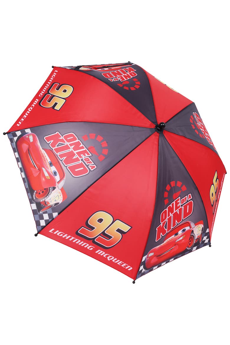 Pixar Cars Lightning McQueen "One of a Kind" Kids Umbrella, Alternate, color, BLACK