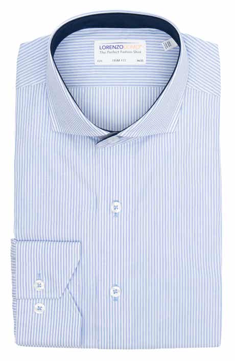 Trim Fit Stripe Print Dress Shirt