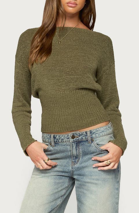 Tezi Boat Neck Light Knit Top