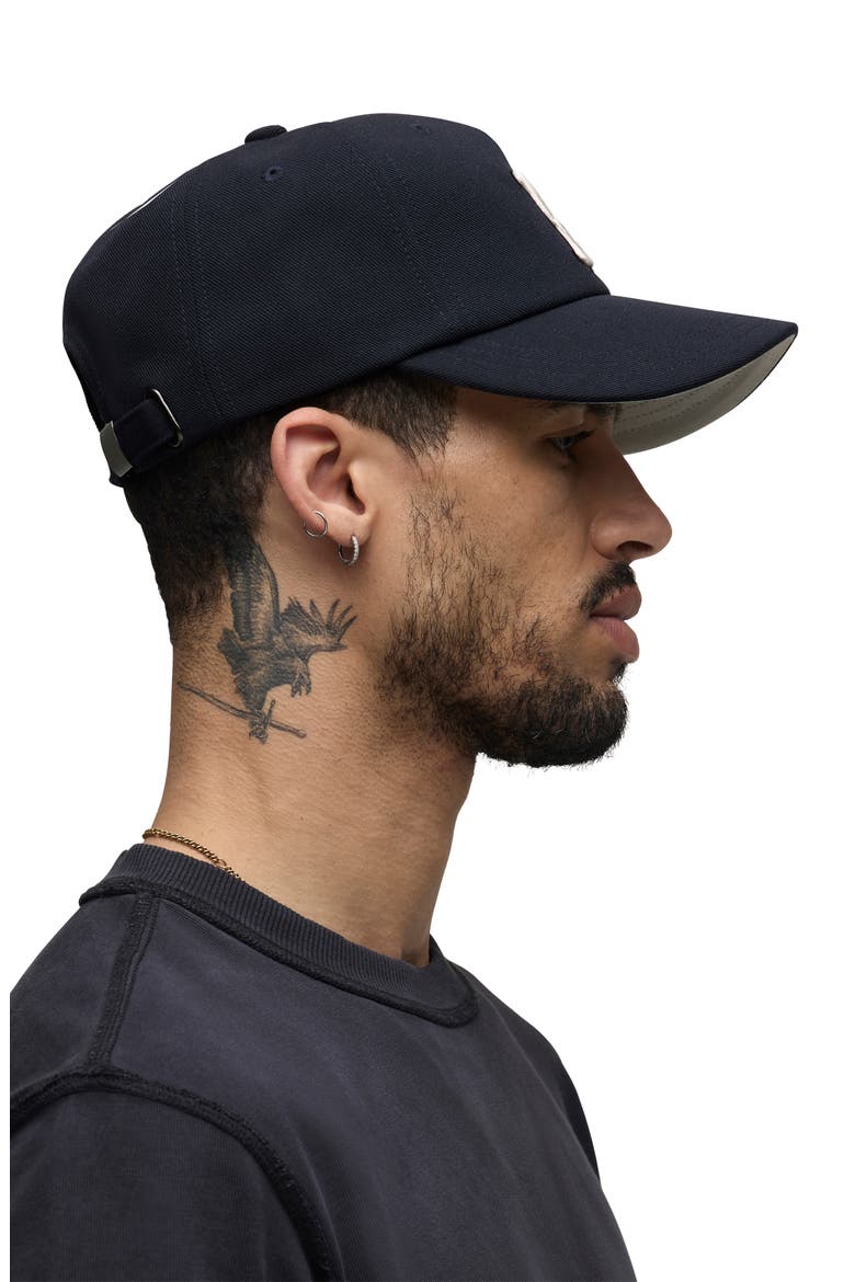 Embroidered Logo Baseball Cap, Alternate, color, JET BLACK