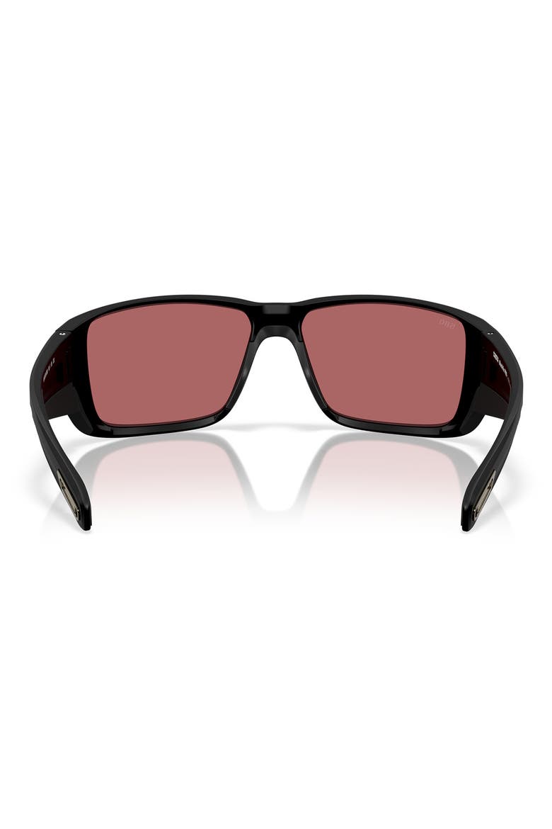 60mm Blackfin Pro Polarized Pillow Sunglasses, Alternate, color, MATTE BLACK / ROSE 580G