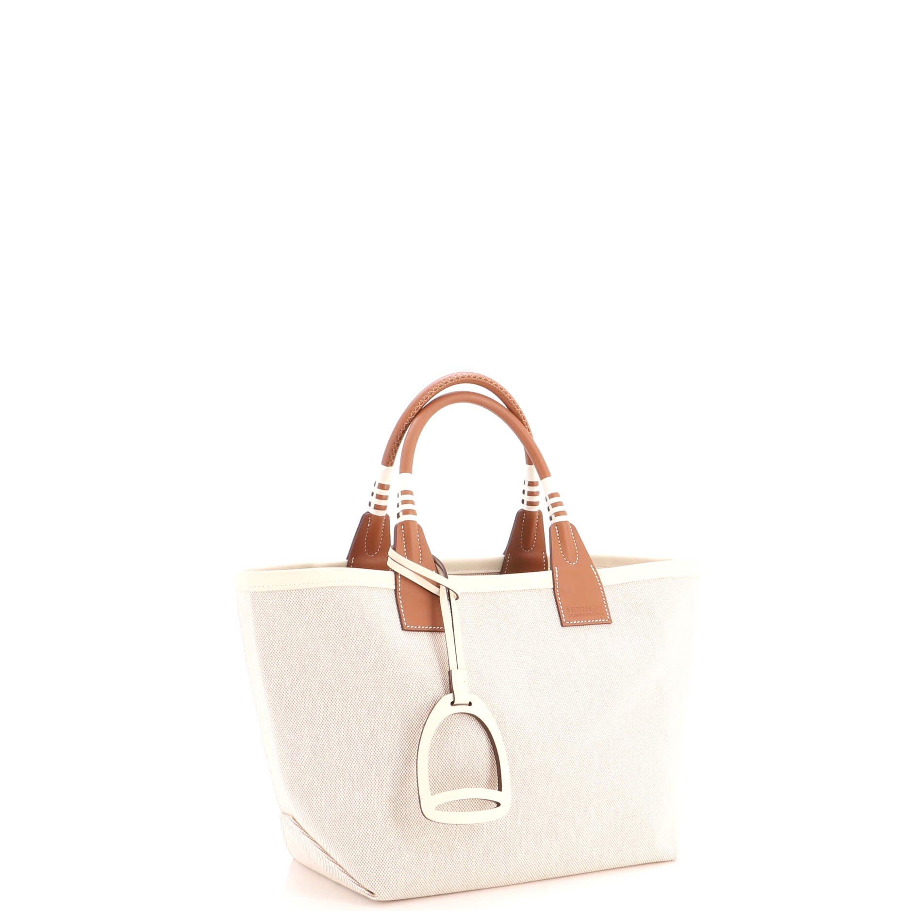 Sac Steeple Tote Toile with Leather 25, Alternate, color, Metallic Gold