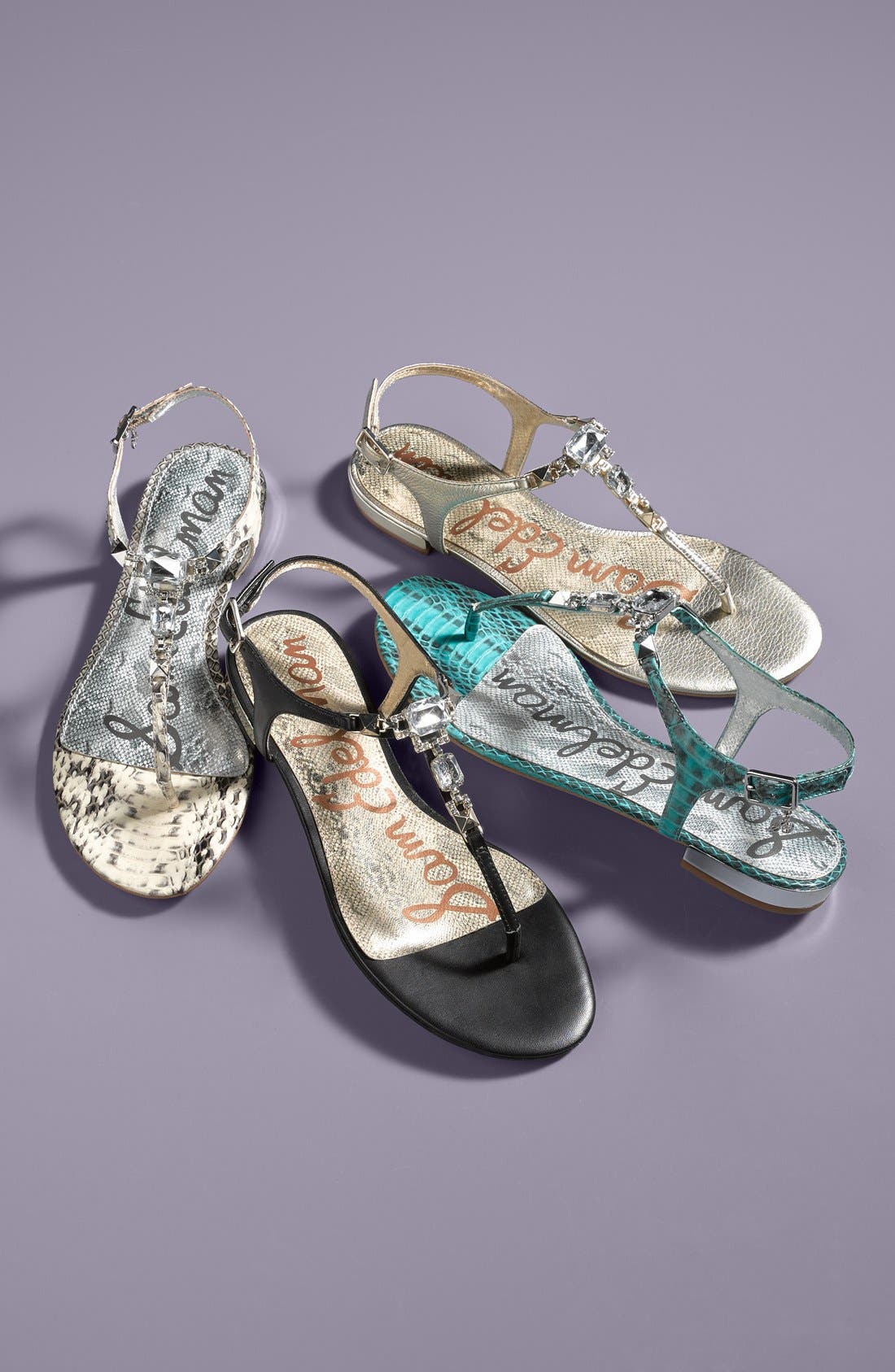 Sam Edelman 'Dawn' Embellished Leather Sandal, Alternate, color, 