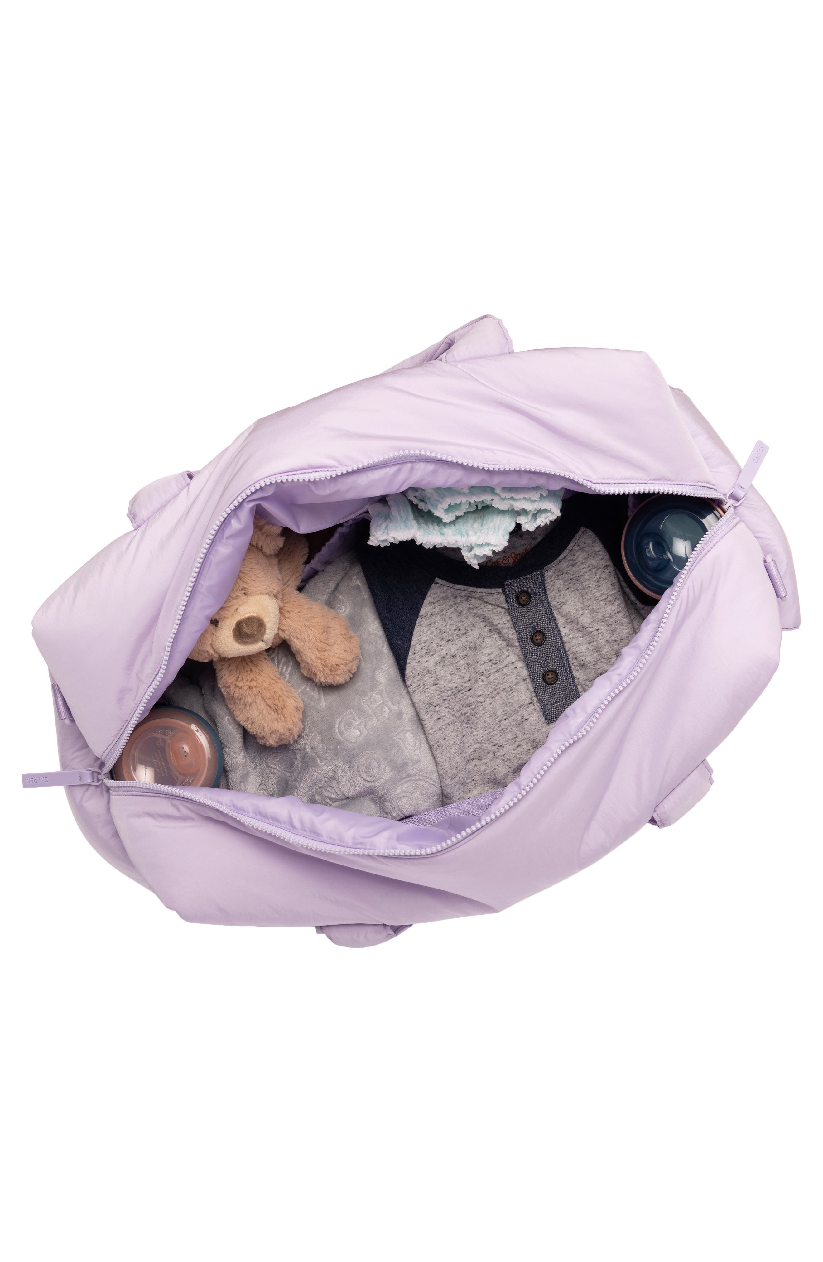 CALPAK Weekender Recycled Nylon Diaper Duffel Bag, Alternate, color, Orchid
