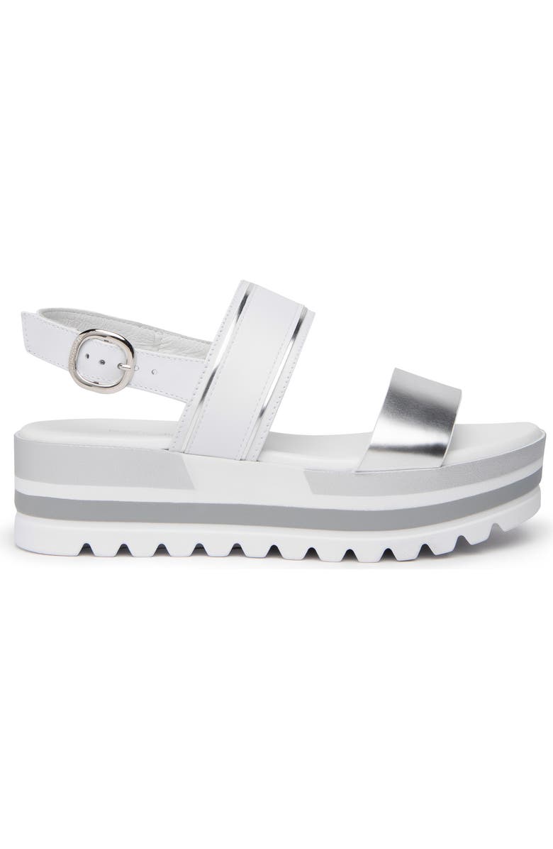 NeroGiardini Double-Band Platform Slingback Sandal, Alternate, color,