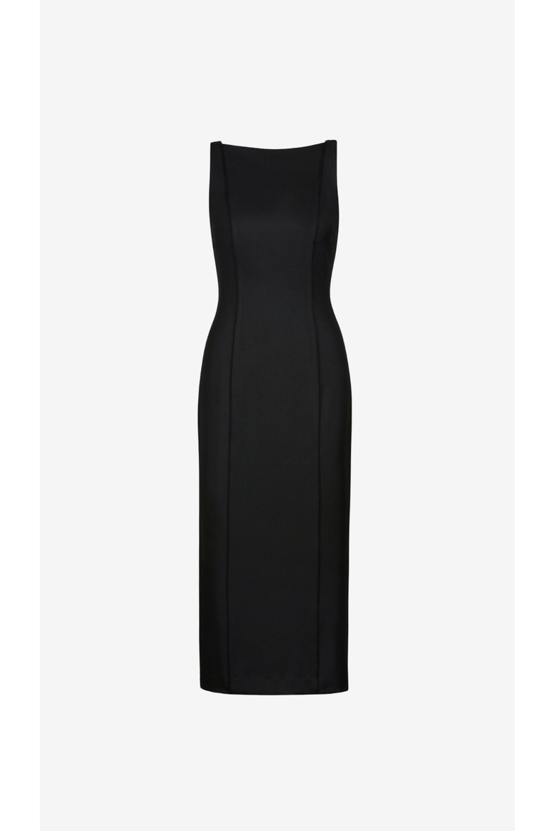 Sabrina Midi Dress, Alternate, color, Deep Black