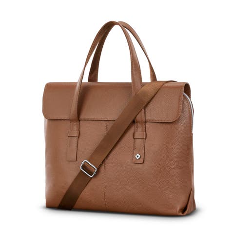 Mobile Solution 2 Convertible Leather Briefcase