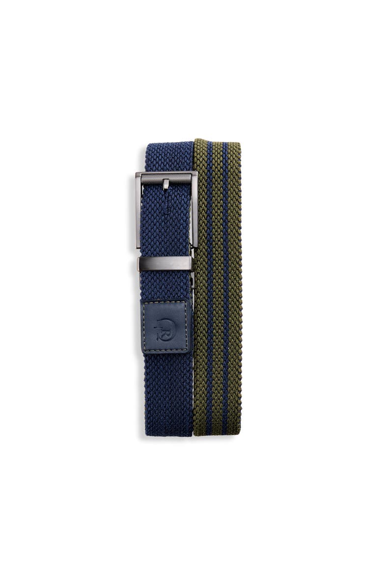 Big & Tall  Elas Reversible Belt, Main, color, NAVY OLIVE