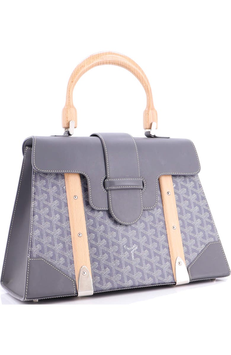 Pre-Owned Goyard Saigon Top Handle Bag Coated Canvas with Leather MM, Alternate, color,