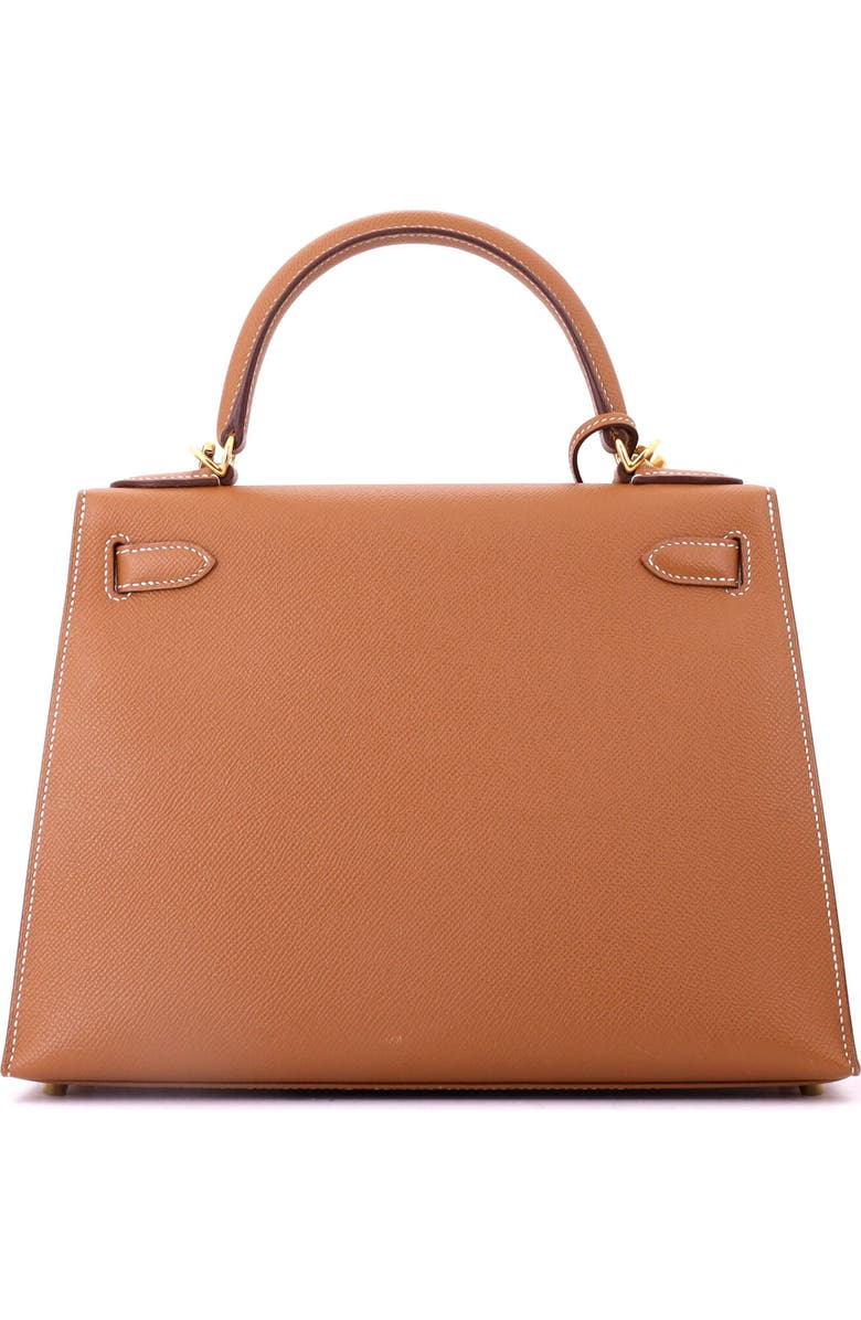 Pre-Owned Hermes Kelly Handbag Brown Epsom with Gold Hardware 28, Alternate, color, Gold