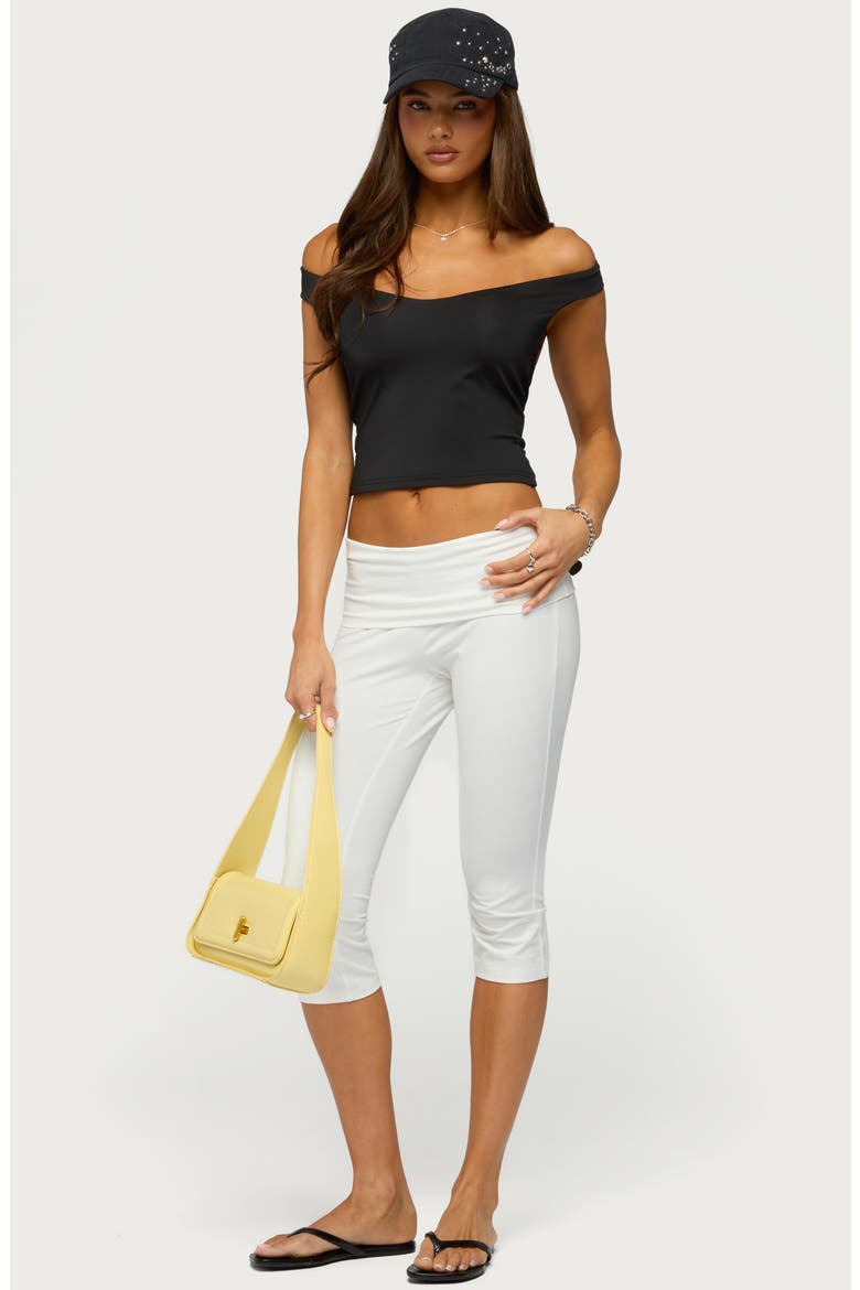 Xavier Off Shoulder Cutout Top, Alternate, color, BLACK