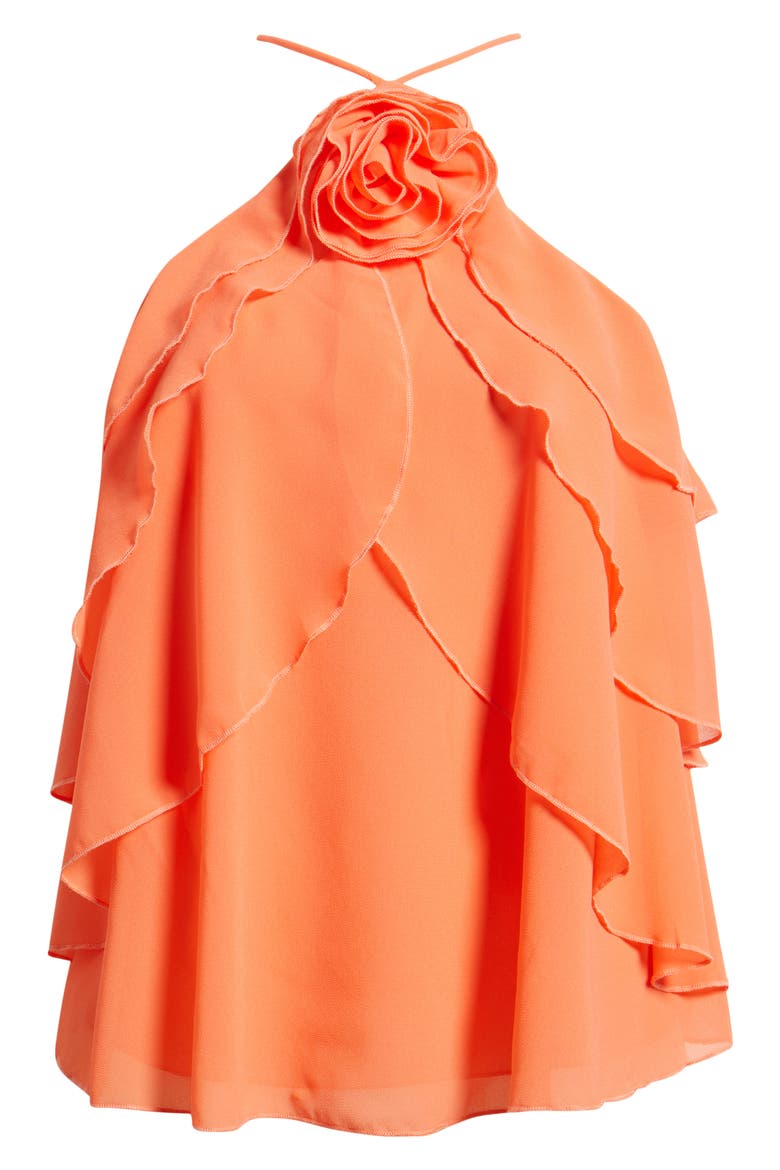Zorina Halter Neck Chiffon Top, Alternate, color, SHERBERT