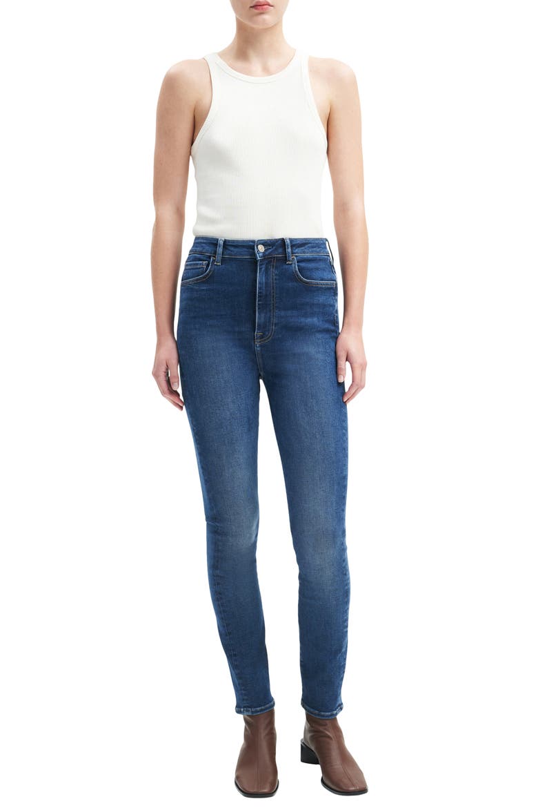 High Waist Skinny Jeans, Alternate, color, SOPHIEBLU