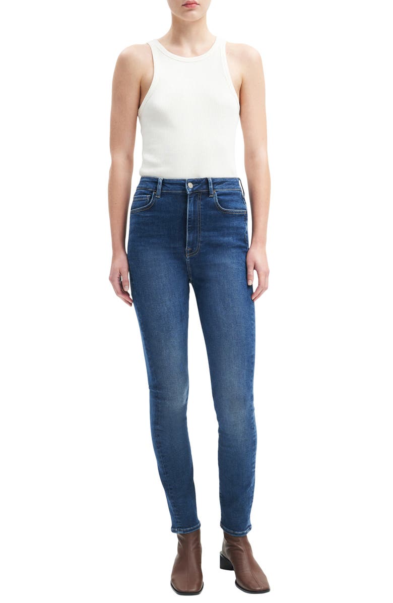 7 For All Mankind High Waist Skinny Jeans, Alternate, color, Sophieblu