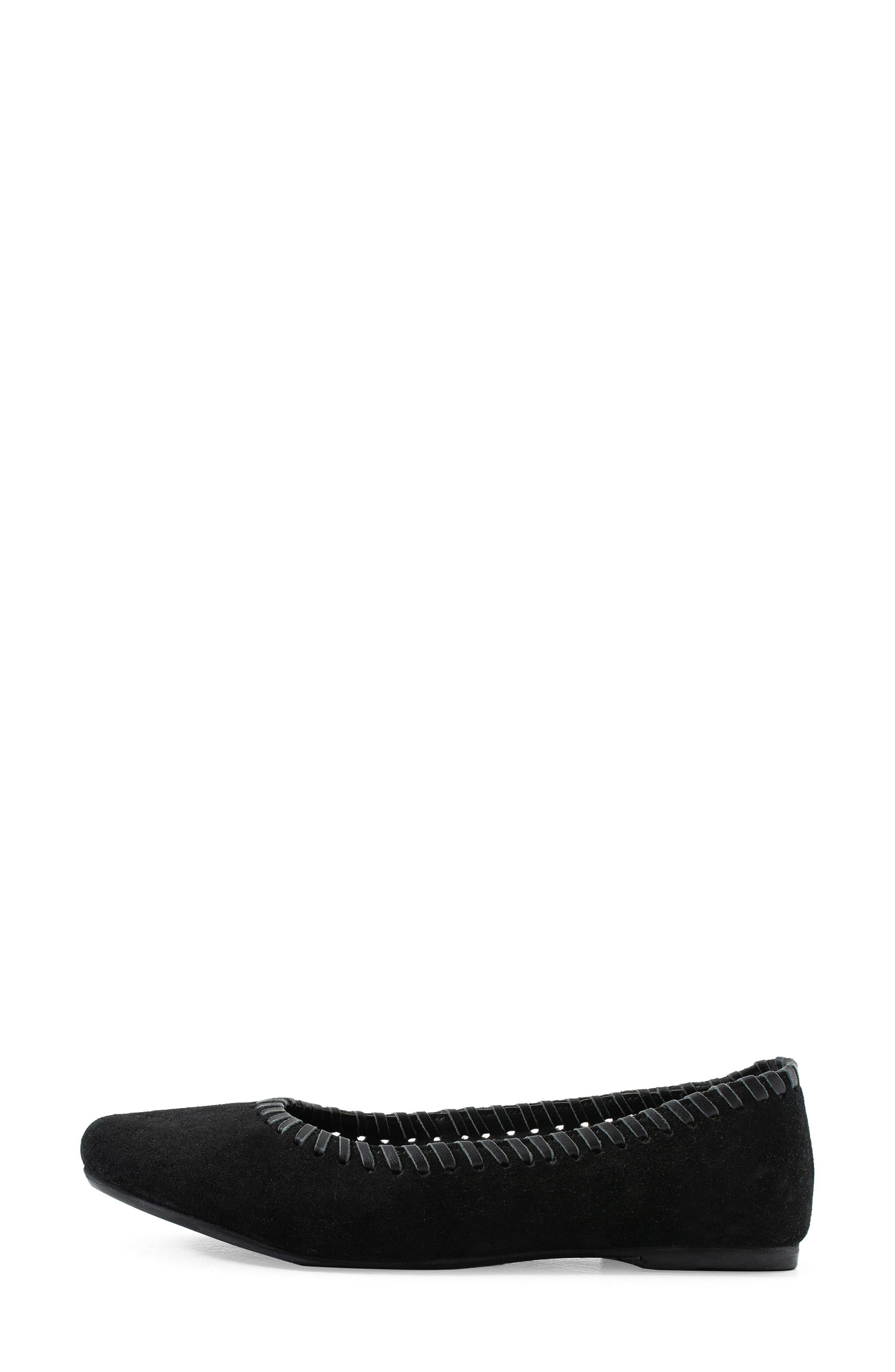 Jelavu Ella Whipstitch Ballet Flat, Alternate, color, Black