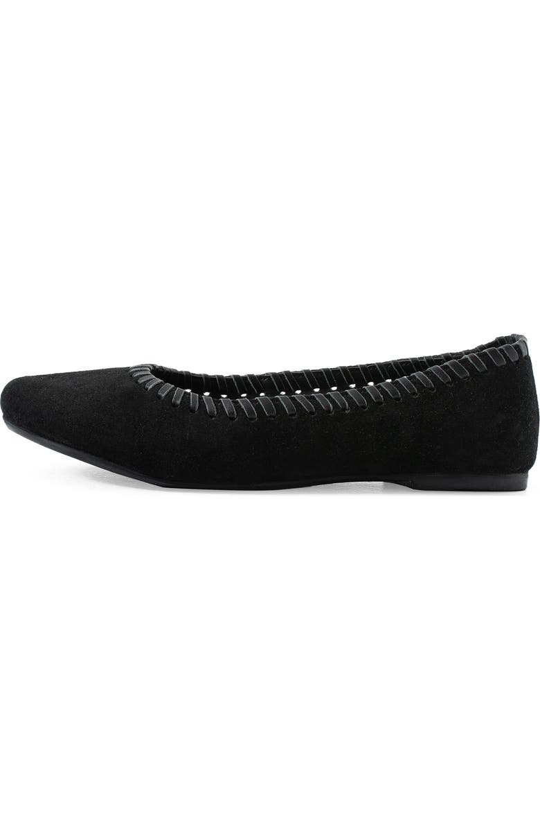 Jelavu Ella Whipstitch Ballet Flat, Alternate, color, Black
