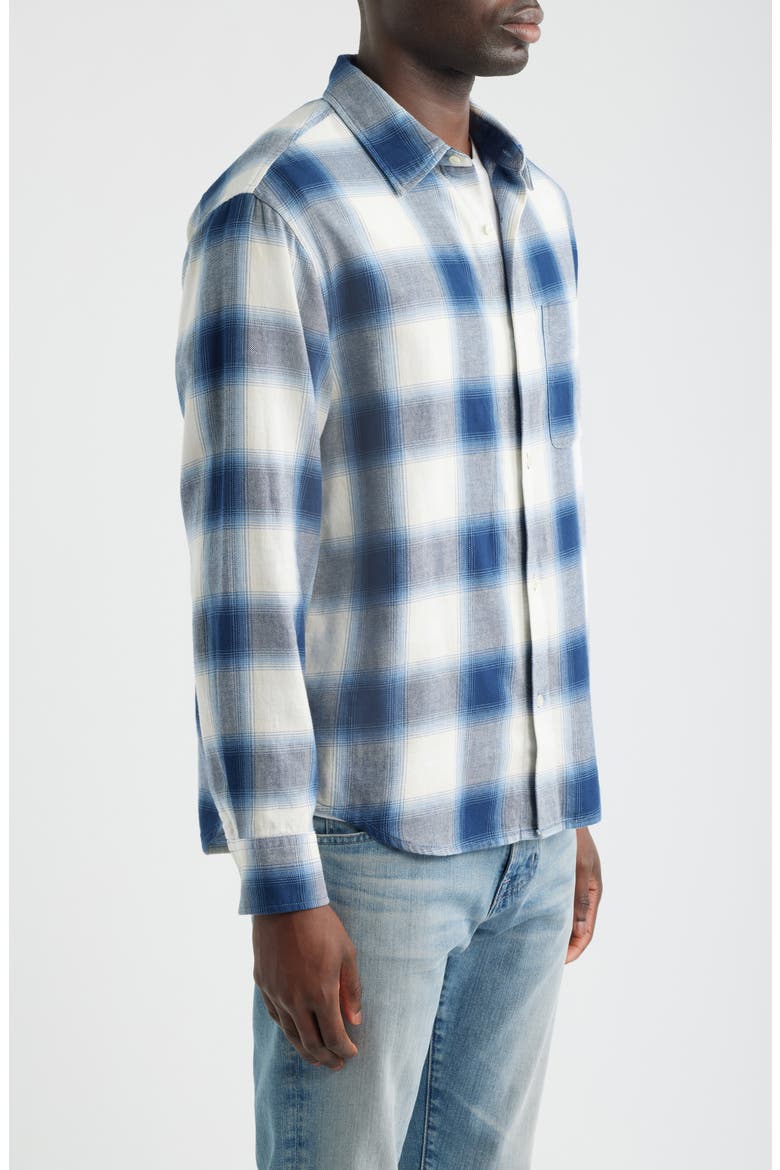 Teamkit Flannel Button-Up Work Shirt, Alternate, color, FADE PLAID