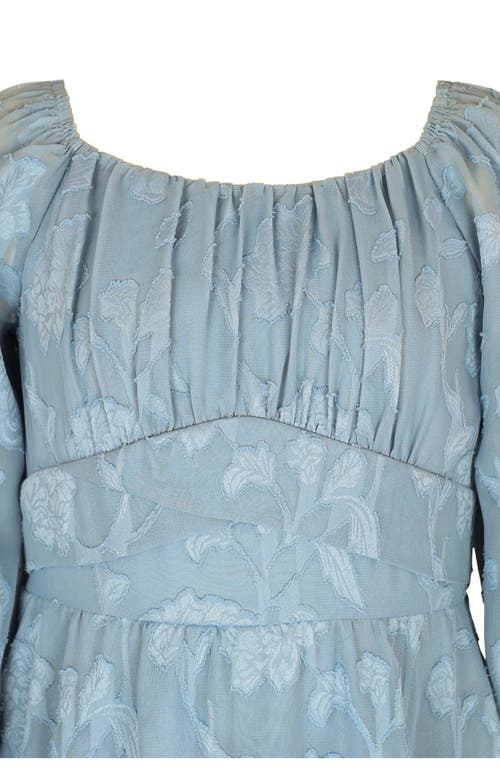 Zunie Kids' Burnout Chiffon Skirted Party Romper In Blue