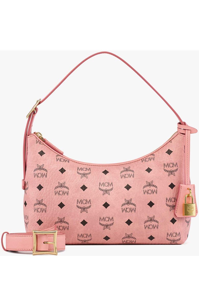 MCM Aren Hobo in Visetos, Main, color, Pink