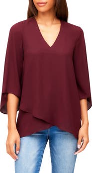 Karen Kane Asymmetrical Crepe Top