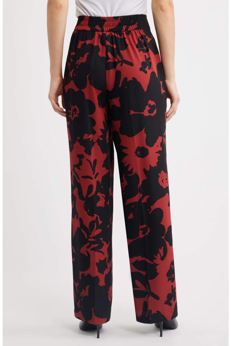 Floral High Waist Wide Leg Pants, Alternate, color, RUST/ ANNE BLACK