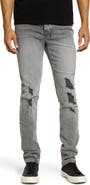 Ksubi Chitch Prodigy Trashed Ripped Slim Fit Stretch Denim Jeans