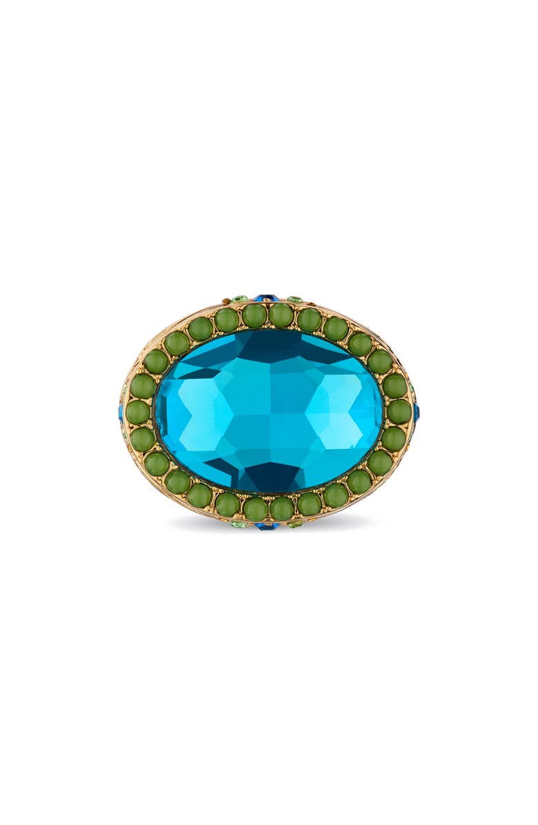 Kurt Geiger London Oval-Cut Chunky Cocktail Ring, Alternate, color, Turquoise