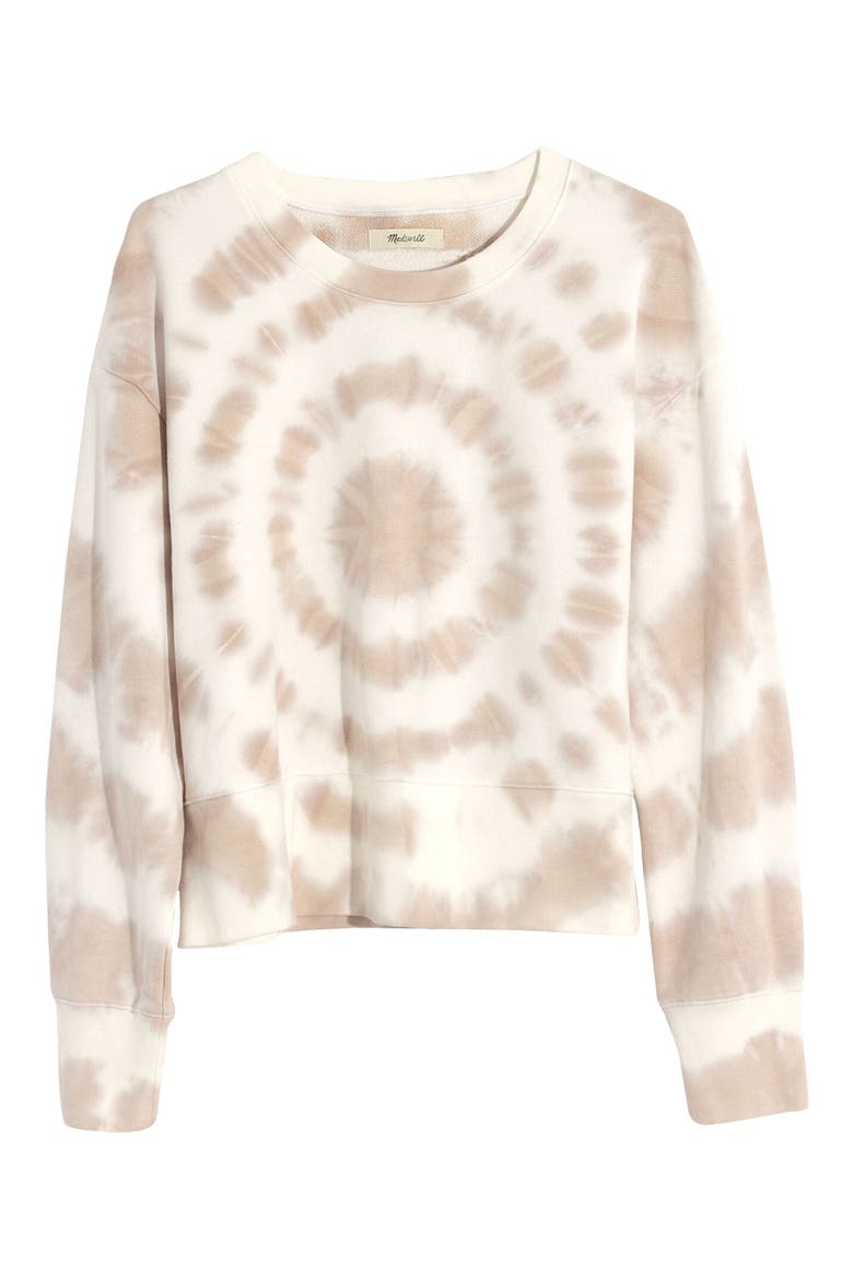 Tie Dye Crop Sweatshirt, Alternate, color, ASHEN SILVER