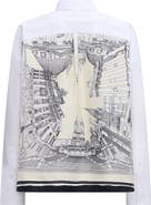 Callas Milano Sirene Rome Print Scarf-back Shirt