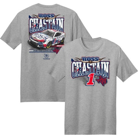 Men's Trackhouse Racing Team Collection Heather Gray Ross Chastain Busch Light Car T-Shirt