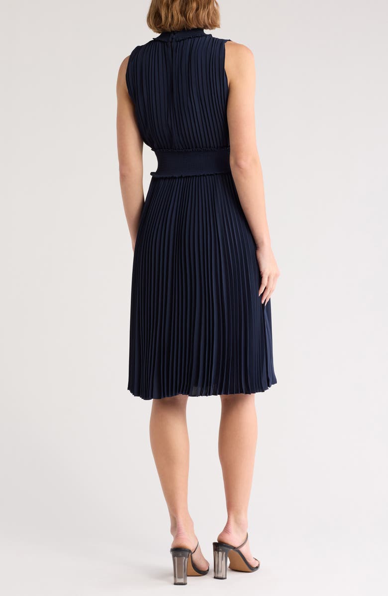 Nanette Lepore Pleated Sleeveless Dress, Alternate, color, 