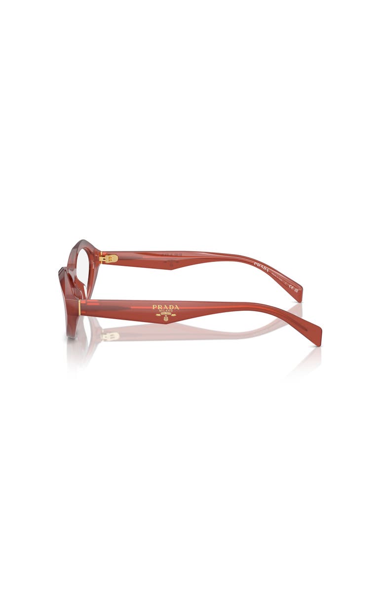 Prada 55mm Irregular optical glasses, Alternate, color, Red