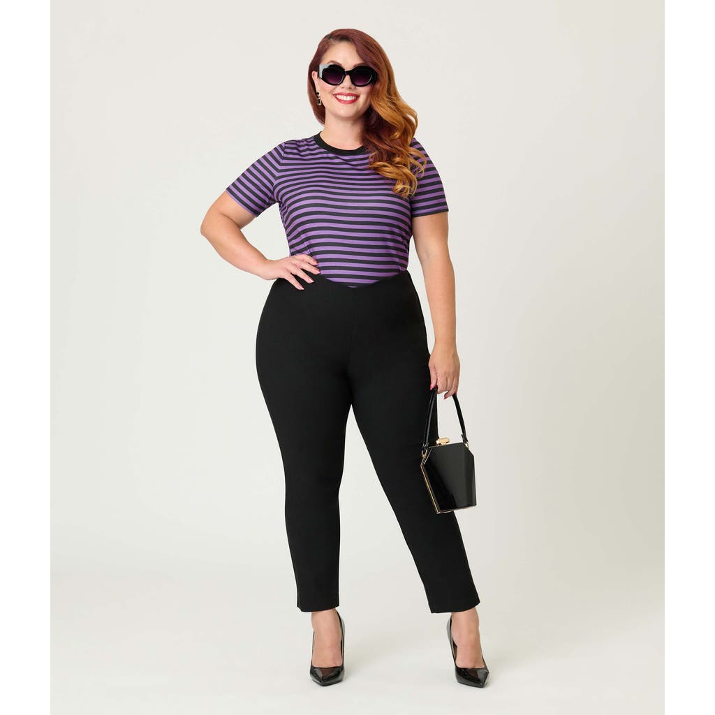 Unique Vintage Plus Size Back To Basics Top In Purple