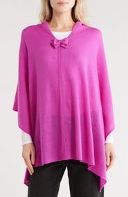 Portolano Cashmere Bow Poncho