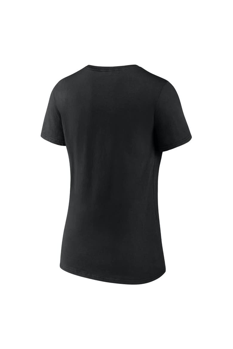 Women's Black Toronto Tempo Team Wordmark V-Neck T-Shirt, Alternate, color, Black